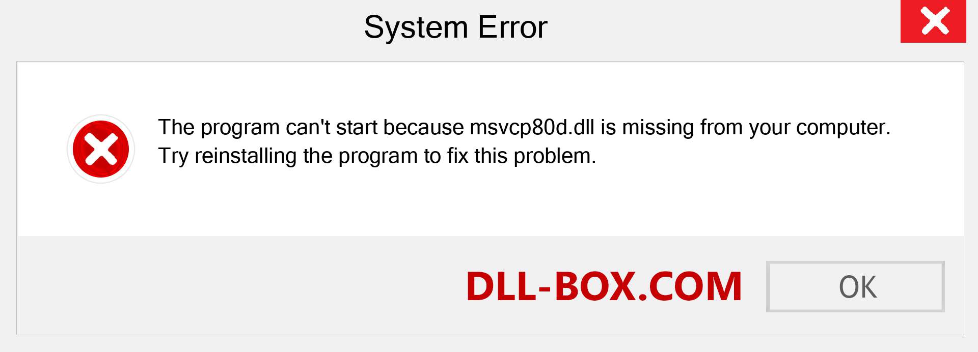  msvcp80d.dll file is missing?. Download for Windows 7, 8, 10 - Fix  msvcp80d dll Missing Error on Windows, photos, images